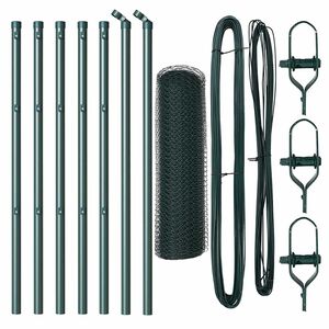 vidaXL Gjerdep&aring;le gr&oslash;nn 10 x 0,4 m (13 mm nett) St&aring;l og PVC