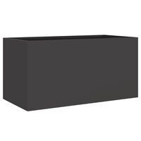 vidaXL Plantekasse svart 62x30x29 cm kaldvalset stål