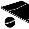 vidaXL Automatisk markise med LED og vindsensor 300x250 cm antrasitt