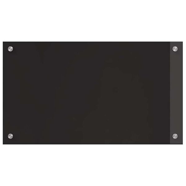 vidaXL Kjøkkenbakplate Svart 70 x 40 cm herdet glass