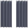 vidaXL M&oslash;rkleggende Gardiner med Ringer 2 stk. Antrasitt 260 x 140 cm