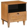 vidaXL Nattbordskap 2 pcs Lys Brun 40 x 33 x 46 cm Massivt akasietre