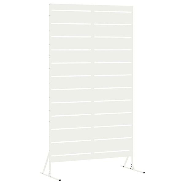 vidaXL Personvernsvegg Hvit 100 x 50 x 180 cm St&aring;l