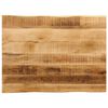 vidaXL Bordplate naturlig kant 80x60x2,5 cm grovt heltre mangotre
