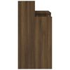 vidaXL Skrivebord med LED-lys brun eik 97x45x90 cm konstruert tre