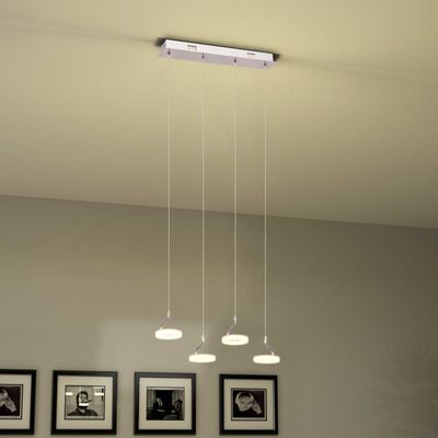 vidaXL LED-taklampe med 4 lys varmhvit