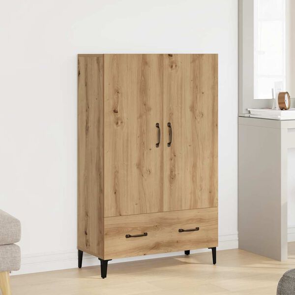 vidaXL Highboard artisan eik 70x31x115 cm konstruert tre