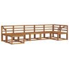 vidaXL Utend&oslash;rs sofa-sett 7 pcs Naturlig Solid akasietre
