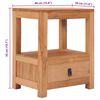 vidaXL Nattbord 40x30x50 cm heltre teak