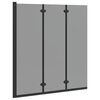 vidaXL Dusjinnhegning Svart 130 x 138 cm ESG Glass og Aluminium