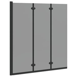 vidaXL Dusjinnhegning Svart 130 x 138 cm ESG Glass og Aluminium