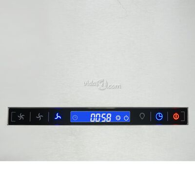 vidaXL Fritthengende kjøkkenvifte sensor LCD 37 cm rustfritt stål