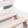 vidaXL Seng med bokhylle uten madrass hvit 90x190 cm heltre furu