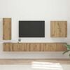vidaXL TV vegghyllesett Veggmontert 6 pcs Artisan Eik