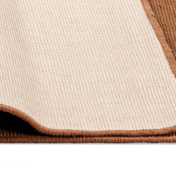 vidaXL Juteteppe med lateksbakside 140x200 cm brun