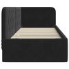 vidaXL Hjørnesengramme med hodegjerde Svart 80 x 200 cm Fløyel
