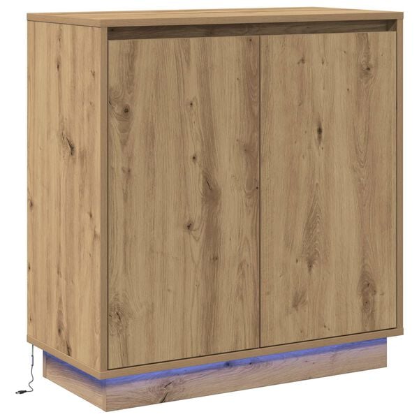 vidaXL LED sideboard Artisan Eik 71 x 34,5 x 75 cm Konstruert tre
