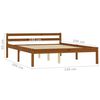 vidaXL Sengeramme med 2 skuffer honningbrun heltre furu 140x200 cm