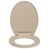 vidaXL Toalettsete myktlukkende beige oval