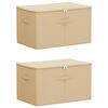 vidaXL Lagringsboks 2 pcs Krem 55 x 35 x 32 cm Ikke-vevd stoff