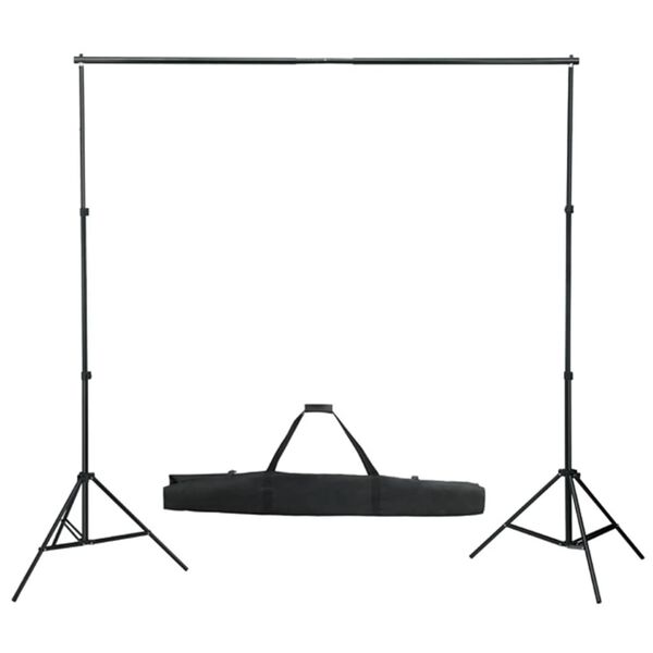 vidaXL Fotostudiosett med lamper, paraplyer, bakgrunn og reflektor