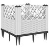 vidaXL Plantekasse med plugger hvit 43,5x43,5x43,5 cm PP