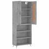 vidaXL Highboard betonggr&aring; 69,5x34x180 cm konstruert tre