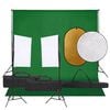 vidaXL Fotostudiosett med lyssett, bakgrunn og reflektor