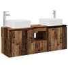 vidaXL Baderomsskapsett 3 stk. Gammelt tre 49,5 x 41 x 63 cm
