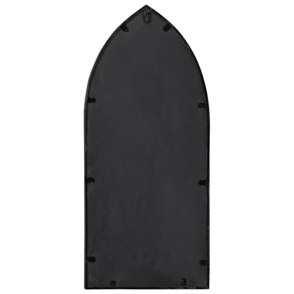 vidaXL Hagespeil svart 70x30 cm for utend&oslash;rs bruk jern