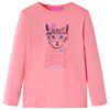 T-skjorte for barn med lange ermer rosa 104