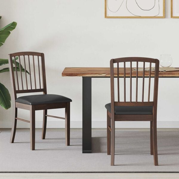 vidaXL Spisestoler 2 pcs Lys Brun 50 x 52,5 x 91 cm Solid Gummitre