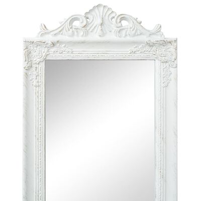 vidaXL Frittstående speil barokstil 160x40 cm hvit