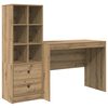 vidaXL Skrivebord med skuff 2 pcs Artisan Eik
