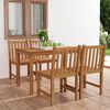 vidaXL 5-delers hagespisesett 120x70 cm heltre teak