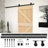 vidaXL Skyved&oslash;r 100 x 210 cm Heltre furu Naturlig og svart