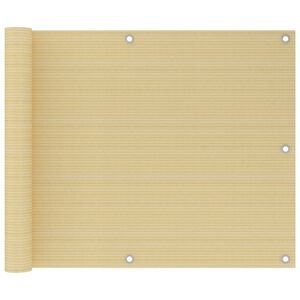 vidaXL Balkongskjerm beige 75x300 cm HDPE