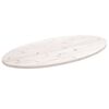 vidaXL Bordplate hvit 100x50x2,5 cm heltre furu oval