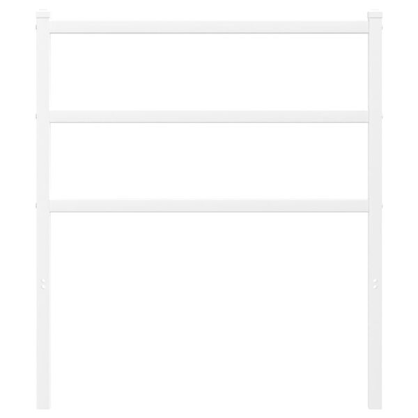 vidaXL Utskiftbar sengegavl i metall hvit 75 cm