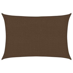 vidaXL Solseil 160 g/m&sup2; brun 2x2,5 m HDPE