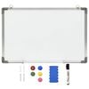 vidaXL Magnetisk t&oslash;rr-viskbar tavle hvit 60x40 cm st&aring;l