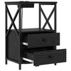 vidaXL Nattbordskap 2 pcs Svart Eik 40 x 31 x 60 cm Konstruert tre