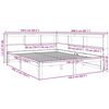 vidaXL Seng med bokhylle uten madrass voksbrun 140x190 cm heltre furu