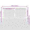 vidaXL Hageport av netting s&oslash;lvfarget 300x125 cm galvanisert st&aring;l