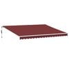 vidaXL Automatisk uttrekkbar markise med LED burgunder 450x350 cm