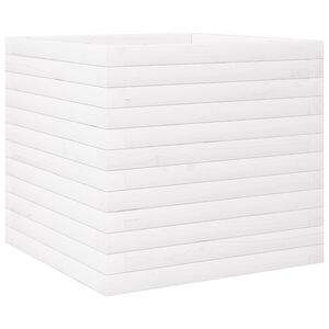 vidaXL Plantekasse hvit 50x50x46 cm heltre furu