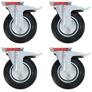vidaXL Svinghjul med doble bremser 4 stk 200 mm