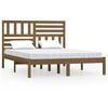 vidaXL Sengeramme honningbrun heltre 140x200 cm