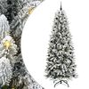 vidaXL Kunstig juletre Hvit 240 cm PVC og plast og st&aring;l og PE
