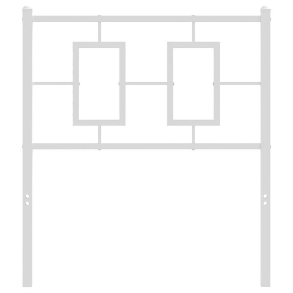 vidaXL Utskiftbar sengegavl i metall hvit 80 cm